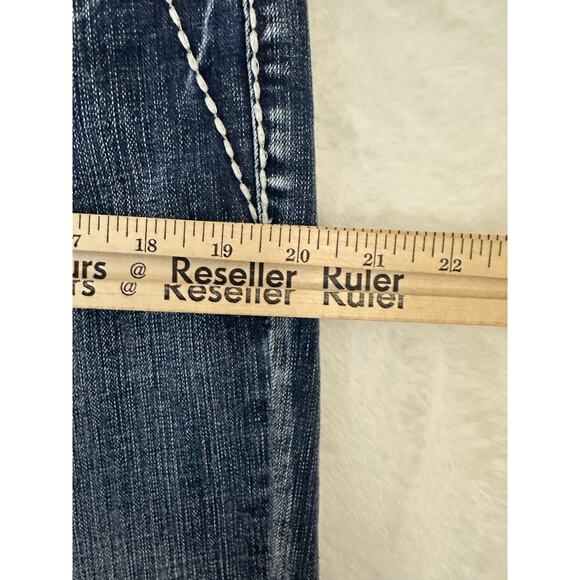 Live Hard Jeans 16 Womens Thick Stitch Concert Rock Embellish - Picture 8 of 11
